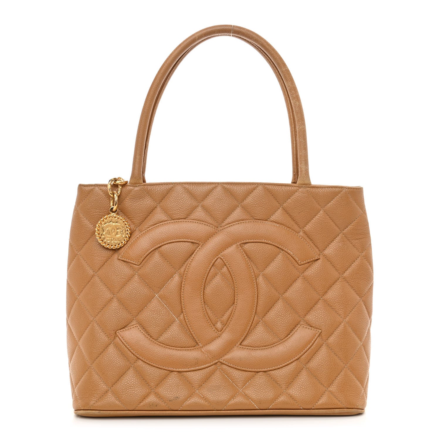 Chanel Caviar Quilted Medallion Tote Beige 1 of 13