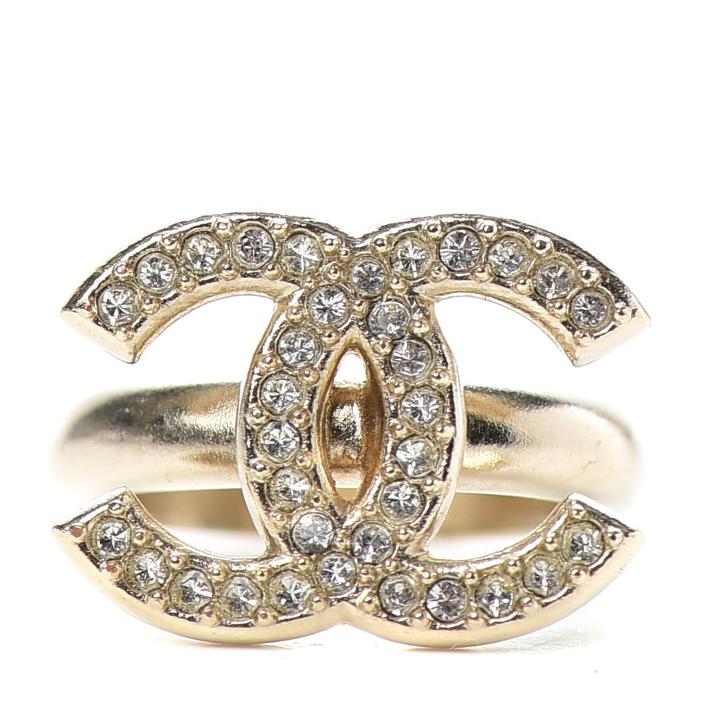 Crystal CC Ring 4.5 Gold