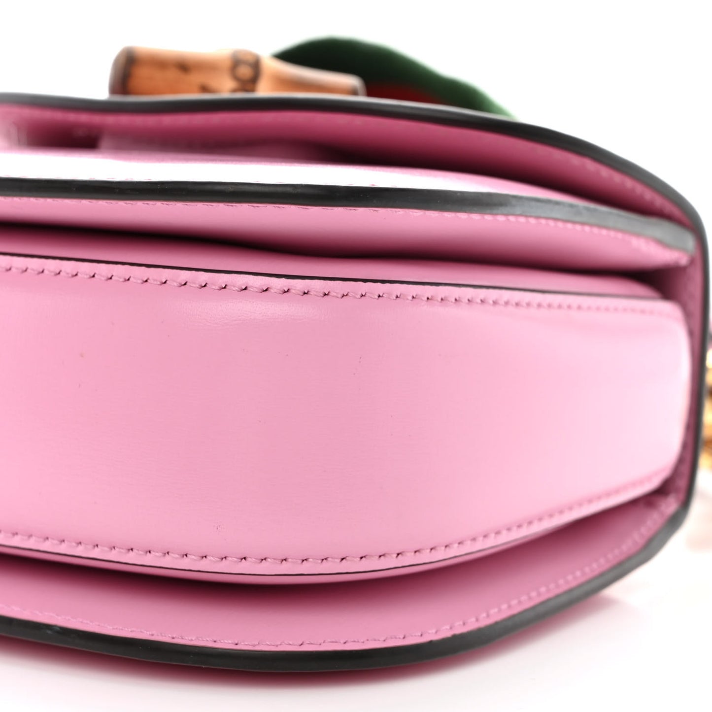 Boarded Dyana Lux Calfskin Web Mini Bamboo 1947 Top Handle Bag Nice Pink
