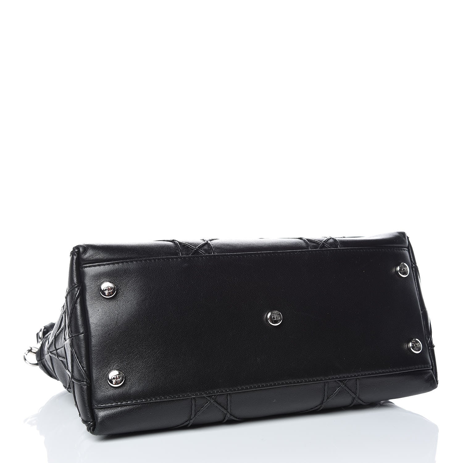 Christian Dior Lambskin Cannage Medium Granville Tote Black 5 of 20