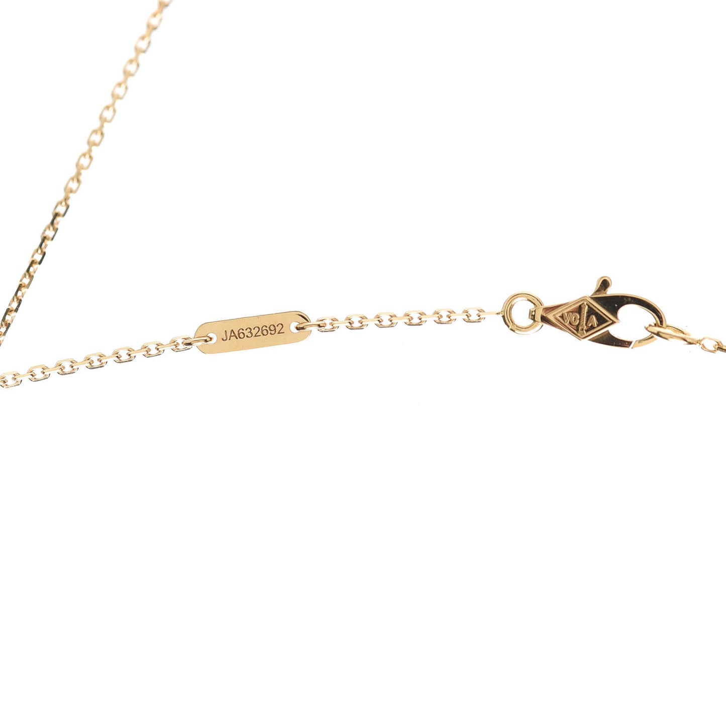 18K Yellow Gold Mother of Pearl Sweet Alhambra Pendant Necklace