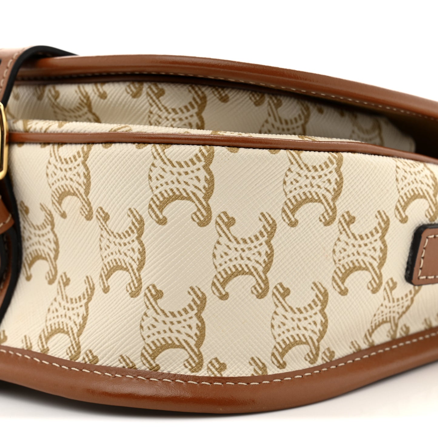 Triomphe Canvas Medium Folco Bag White
