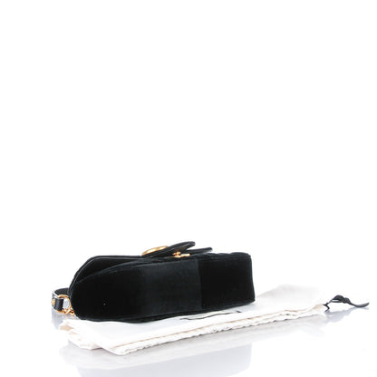 Gucci Velvet Matelasse Mini GG Marmont Shoulder Bag Black 4 of 7