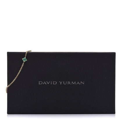 David Yurman 18K Yellow Gold 4mm Chrysoprase Chatelaine Bracelet 7 of 7