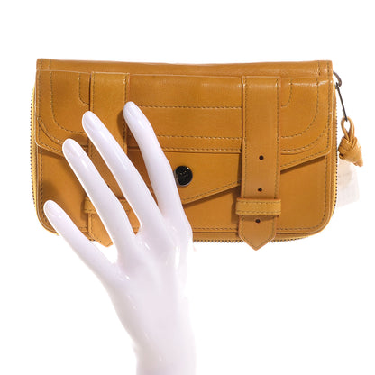 Proenza Schouler Leather PS1 Large Zip Wallet Mustard 2 of 7