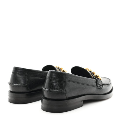 Gucci Goatskin Womens Logo 15mm Loafers 35 Black 5 of 9