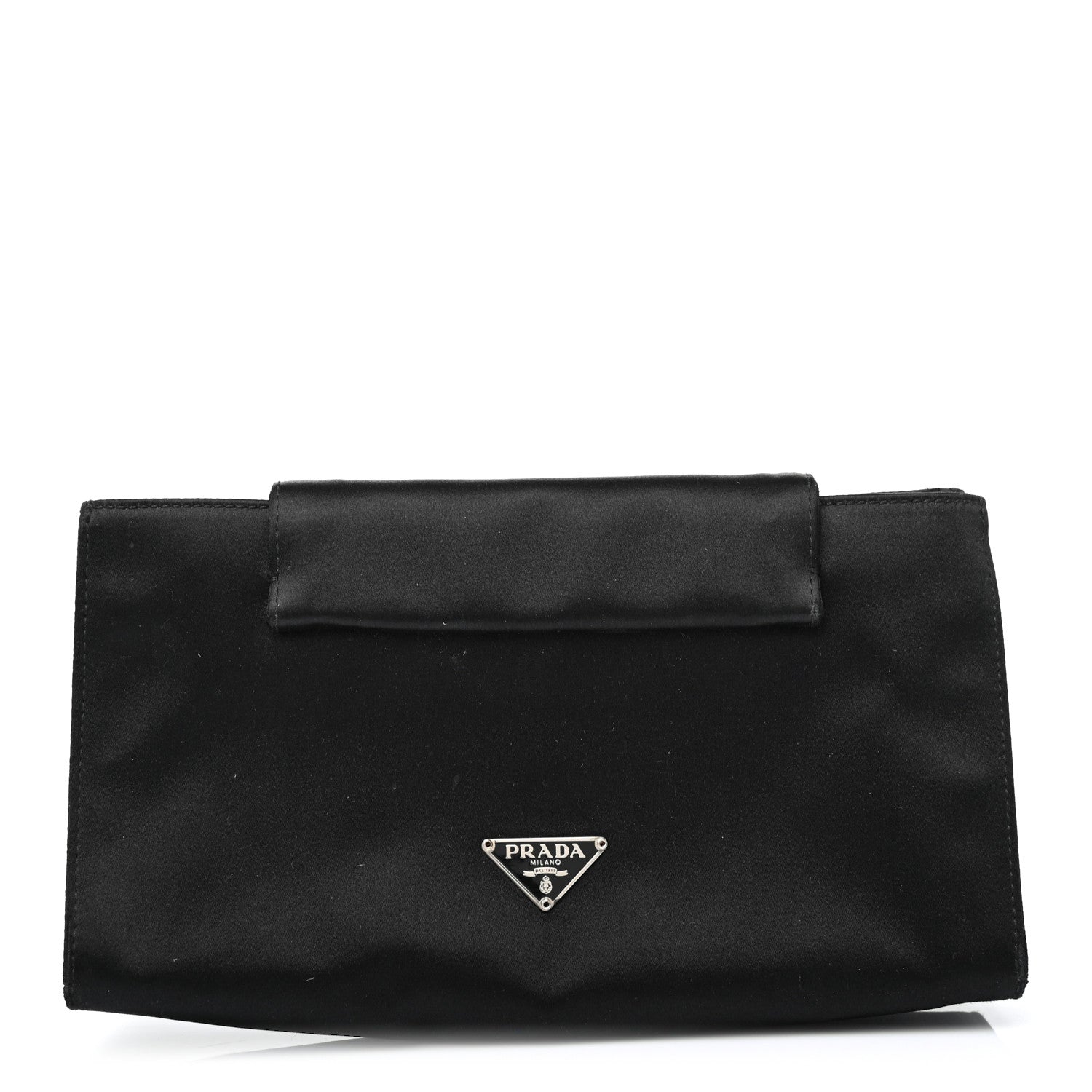 Prada Satin Clutch Black 1 of 4