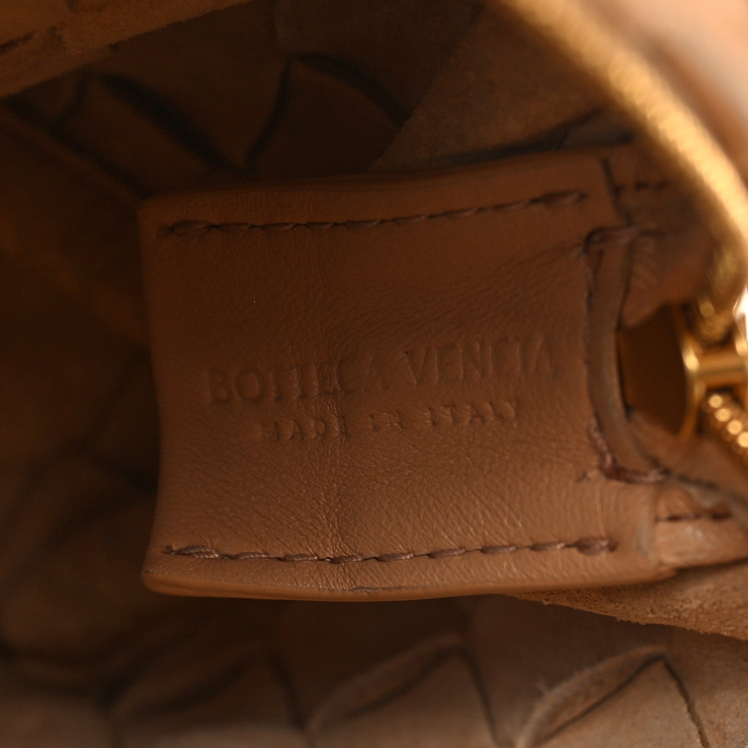 Bottega Veneta Nappa Calfskin Intrecciato Mini Loop Crossbody Almond 5 of 8