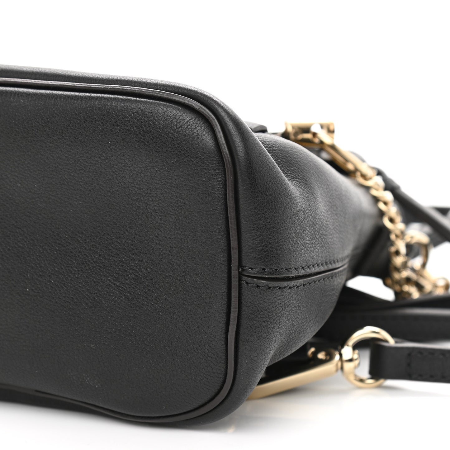 Suede Calfskin Mini Faye Backpack Black