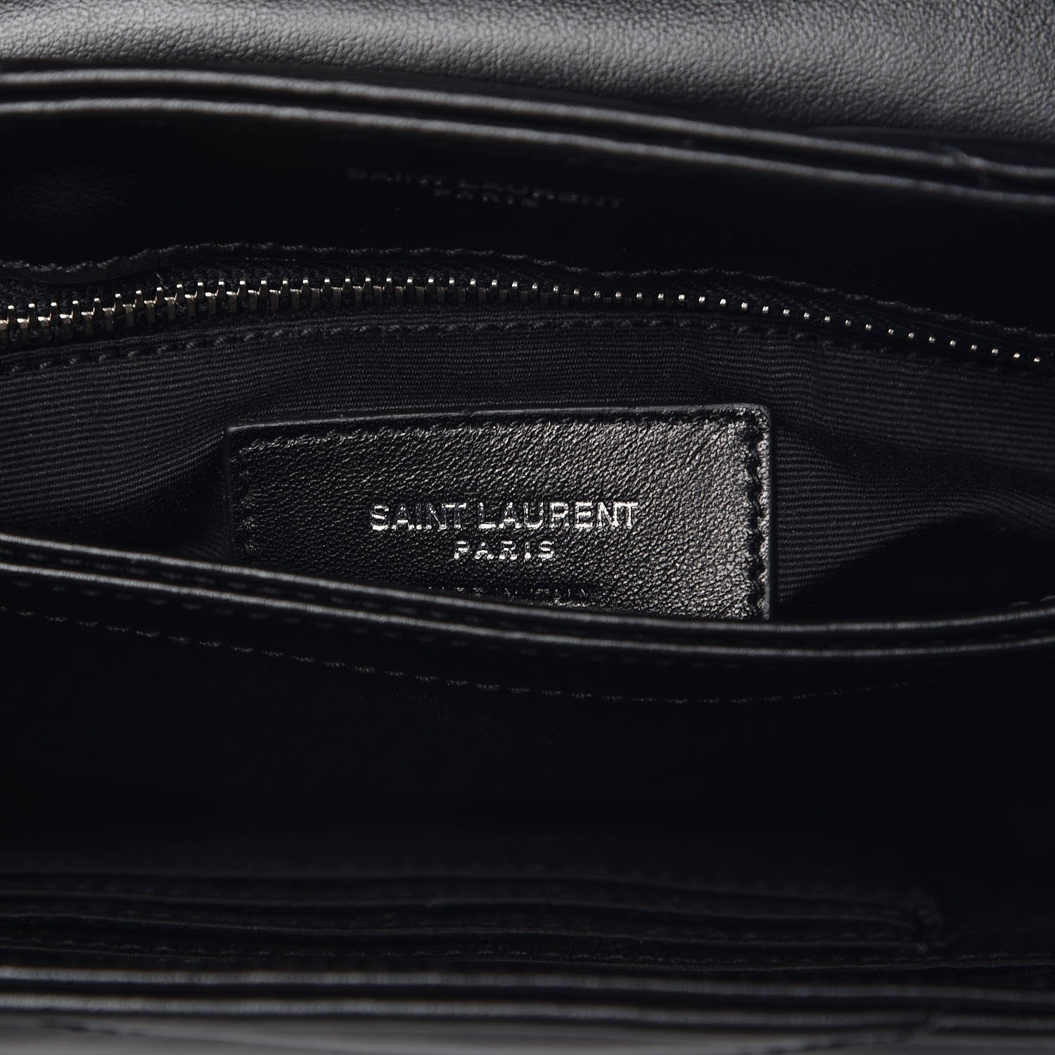 Saint Laurent Calfskin Y Quilted Monogram Toy Loulou Crossbody Bag Black 6 of 7