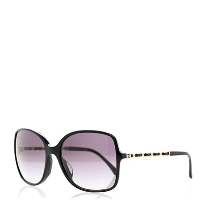 Chanel Lambskin Square Chain Sunglasses 5210-Q-A Black 1 of 6