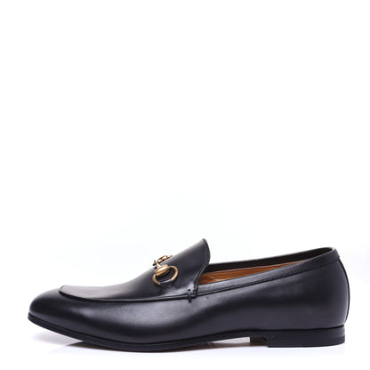 Gucci Calfskin Horsebit Mens Jordaan Loafers 7 Black 1 of 12