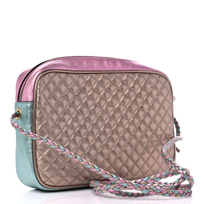 Gucci Laminated Nappa Trapuntata Small Zumi Shoulder Bag Rosa Lago Rame 3 of 9