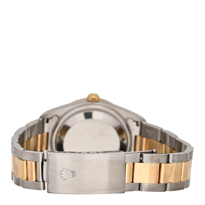 Rolex Stainless Steel 18K Yellow Gold 36mm Oyster Perpetual Datejust Watch White Roman 15203 3 of 4
