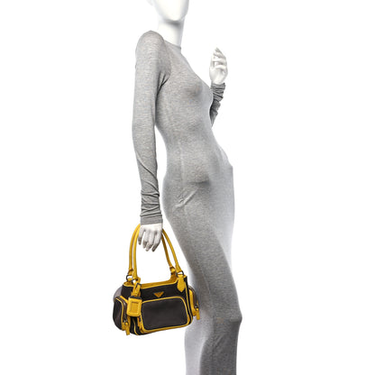 Prada Canapa Cinghiale Shoulder Bag Yellow 2 of 13