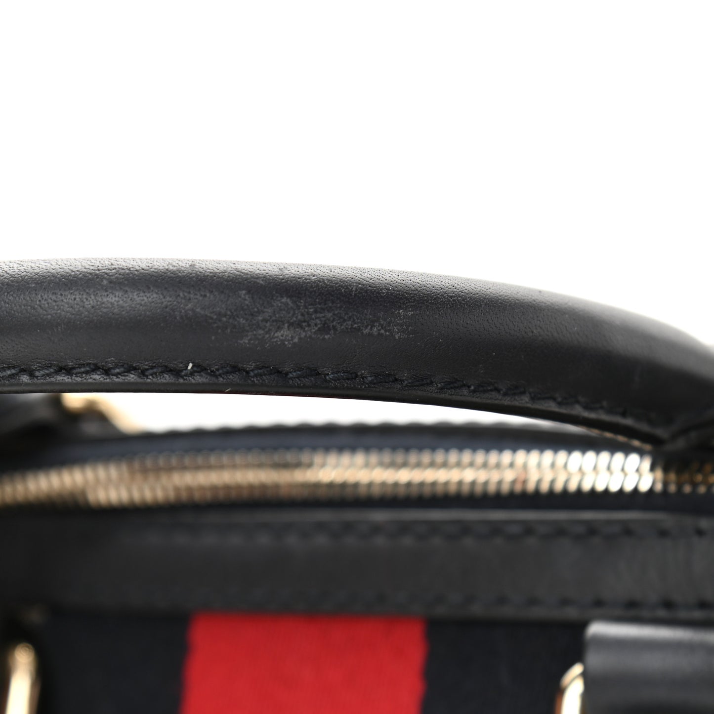 Monogram Selleria Calfskin Vintage Web Medium Boston Beige Blue