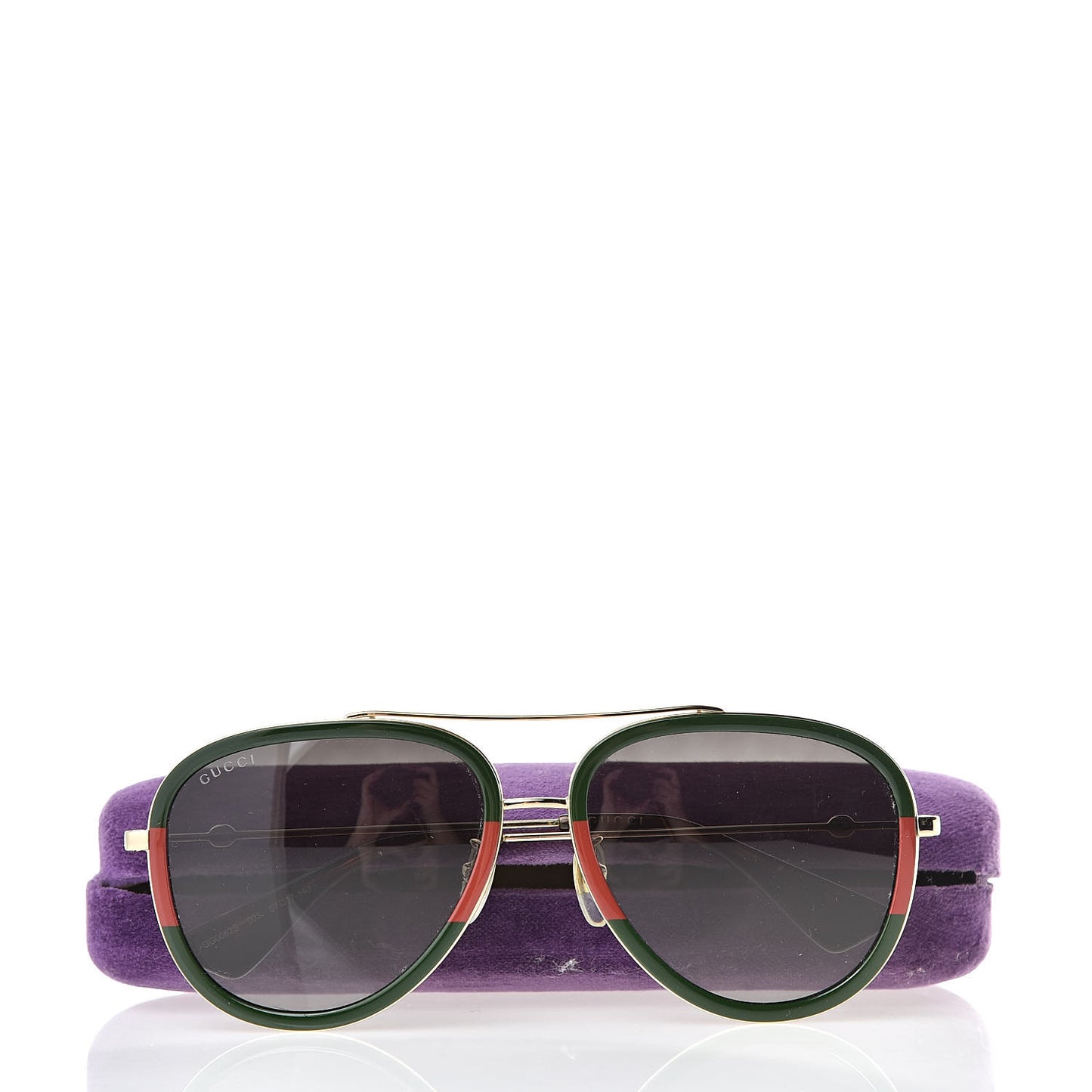 Web Aviator Sunglasses GG0062S Green Red