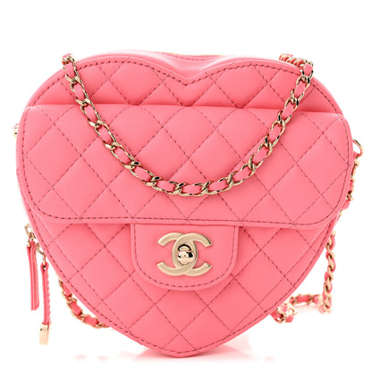 Chanel Lambskin Quilted CC In Love Heart Bag Pink 1 of 10