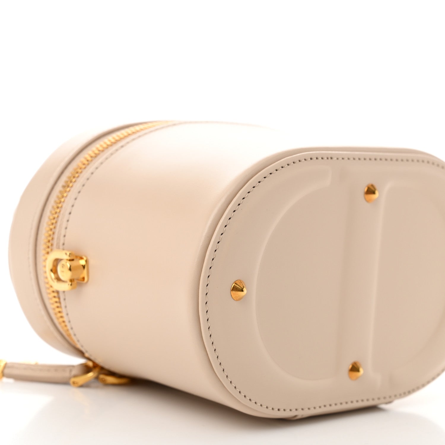 Christian Dior Calfskin CD Signature Vanity Case Caramel Beige 9 of 10