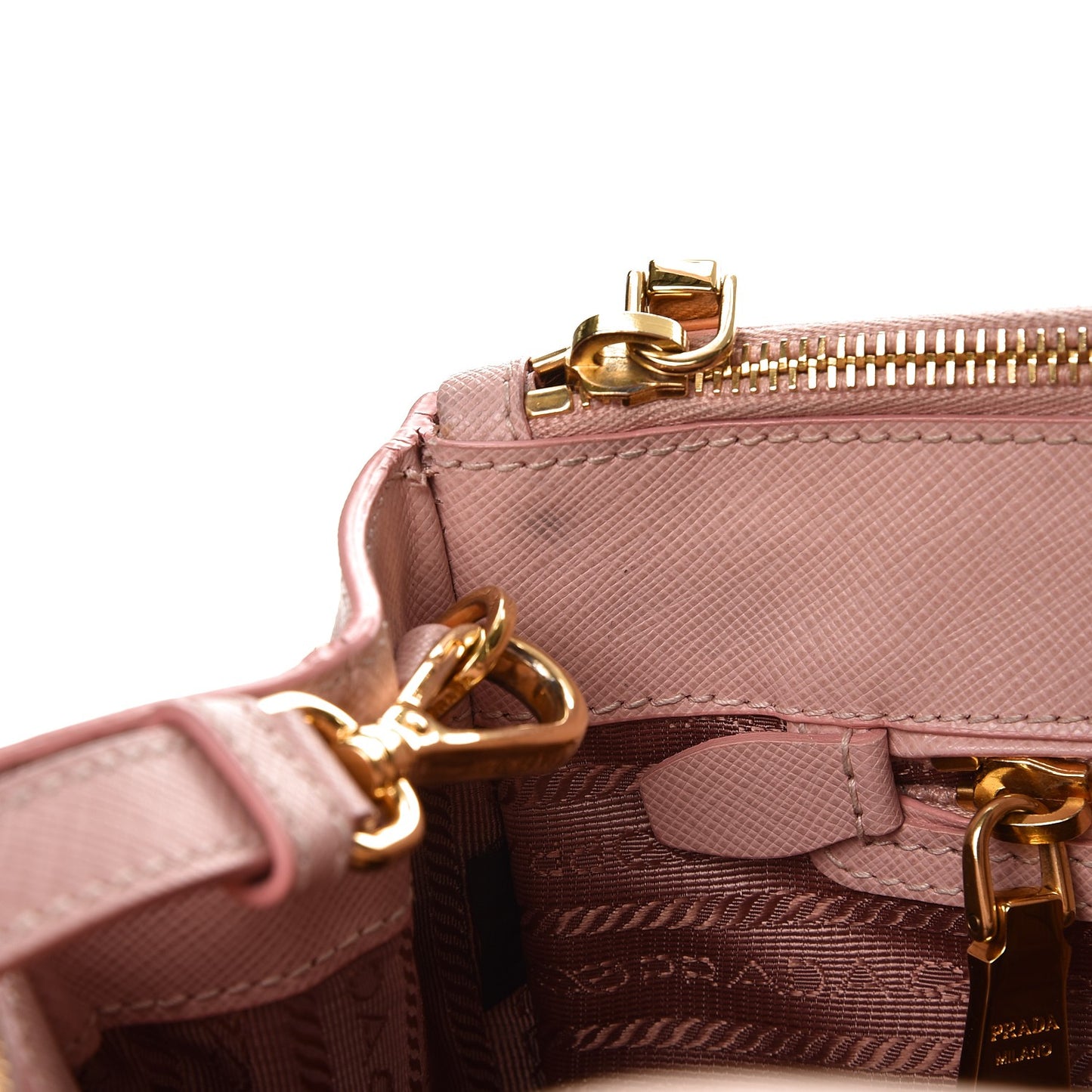 Saffiano Small Galleria Double Zip Tote Orchidea