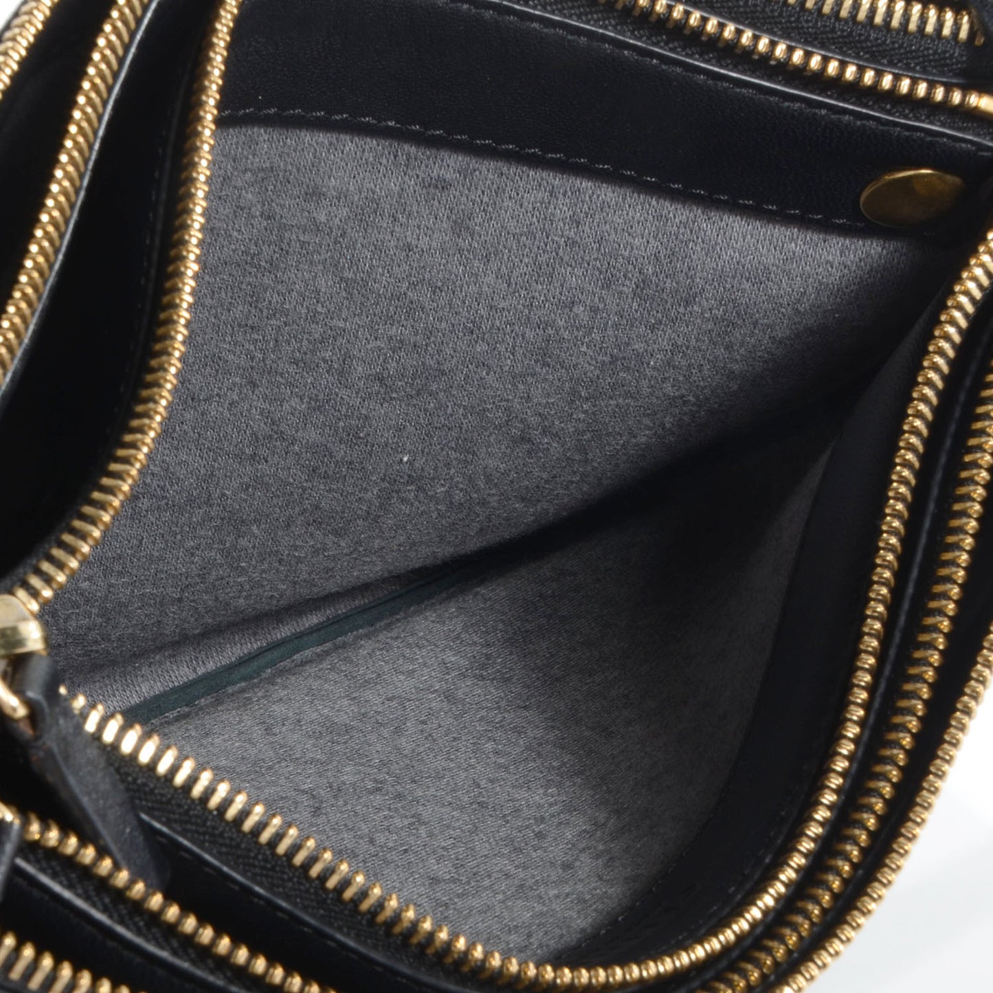 Lambskin Large Trio Crossbody Bag Black