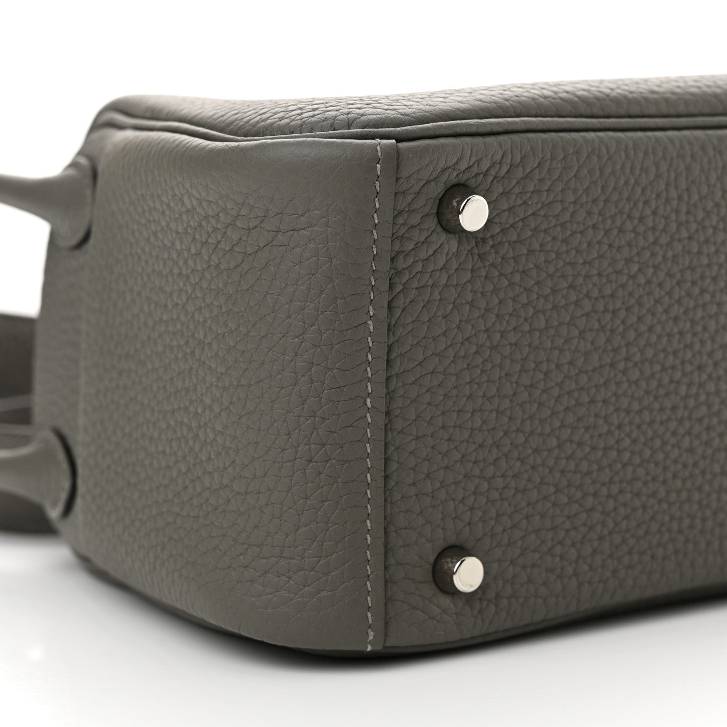Hermes Taurillon Clemence Mini Lindy 20 Gris Meyer 9 of 11