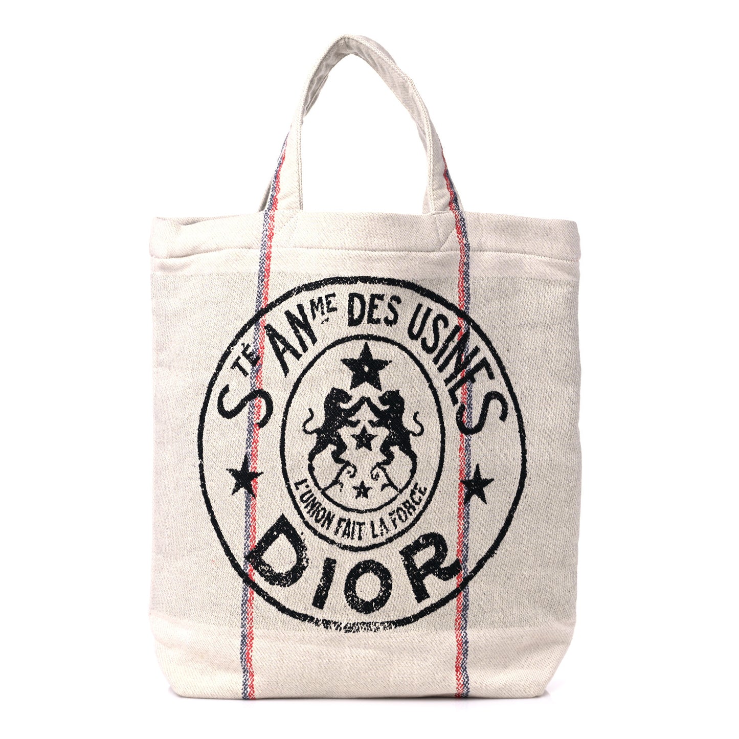 Canvas Print Cruise Tote Ivory Black