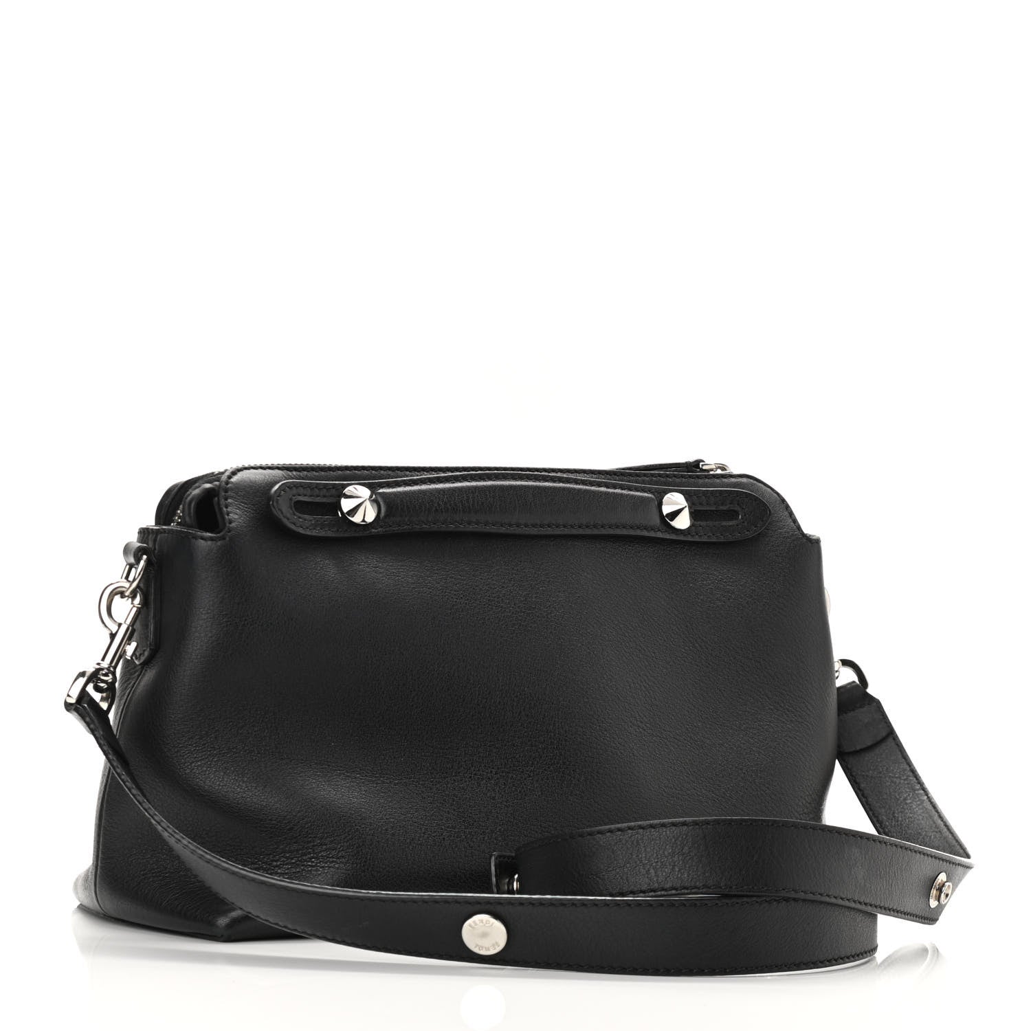 Fendi Vitello Dolce Medium By The Way Boston Bag Black 3 of 10