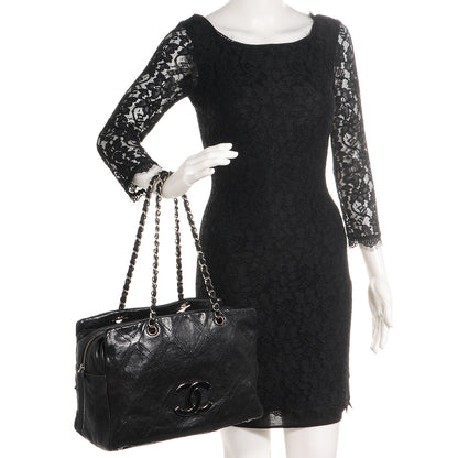 Chanel Calfskin Large Diamond Stitch Tote Black 2 of 7