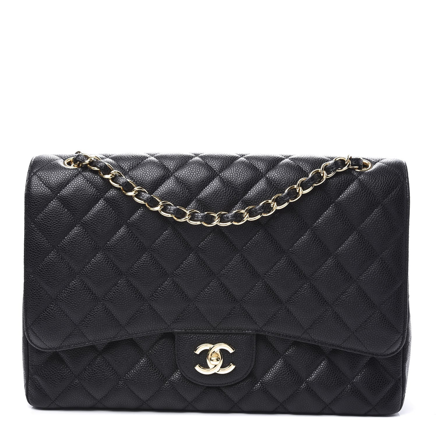 Chanel Caviar Quilted Maxi Single Flap Black 1 of 10