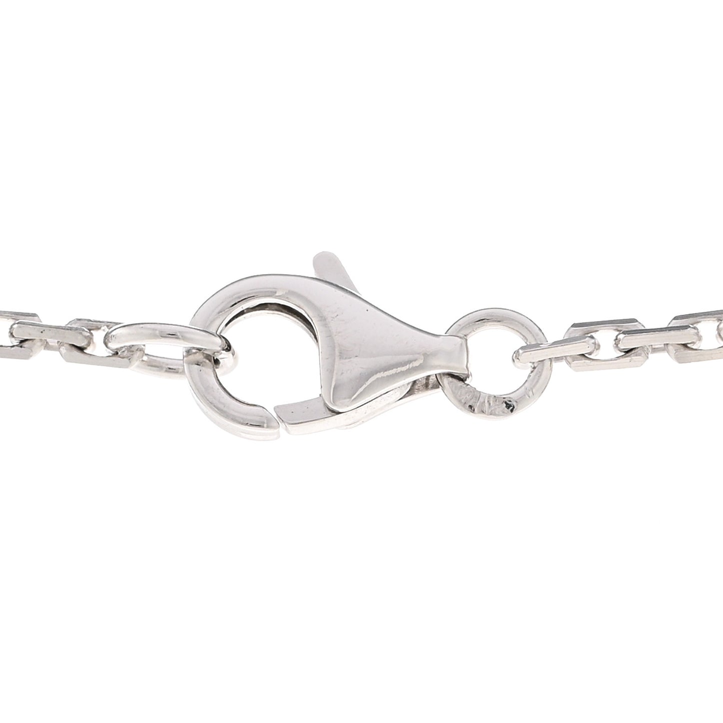 18K White Gold Diamond Interlocking LOVE Necklace