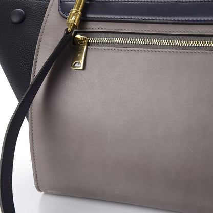 Celine Sleek Calfskin Small Tri-Color Trapeze Dark Blue 9 of 17