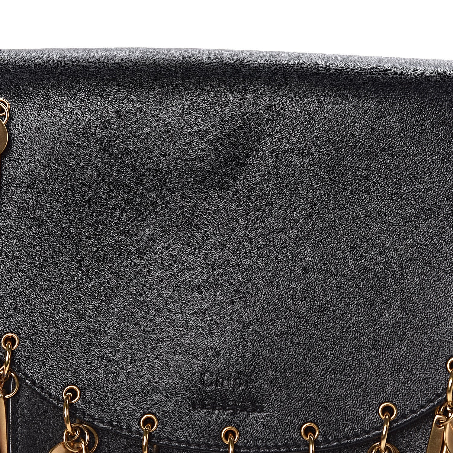 Chloe Calfskin Small Charm Hudson Shoulder Bag Black 11 of 15