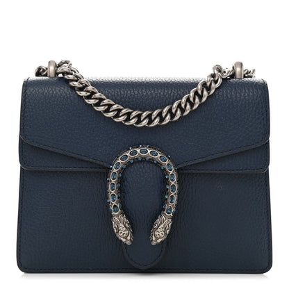 Gucci Dollar Calfskin Crystal Mini Dionysus Shoulder Bag Blue Agata Montana Sapphire 1 of 9