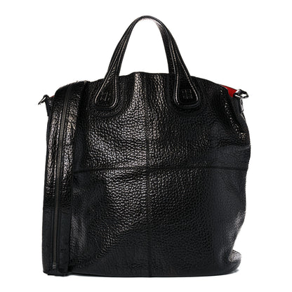Givenchy Glazed Pebbled Calfskin Nightingale North South Tote Black 1 of 12