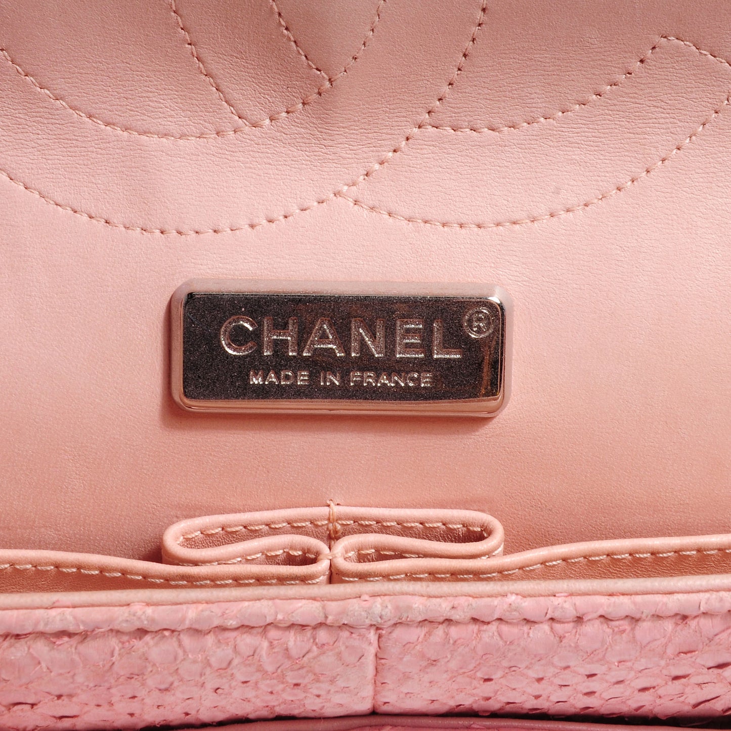 Matte Python Jumbo Double Flap Pink
