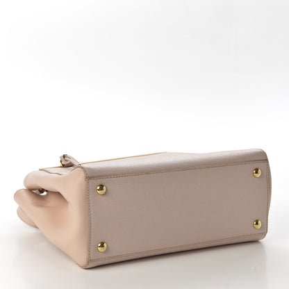 Fendi Vitello Elite Flamingo Petite 2Jours Tote Rosa Plaster 3 of 8