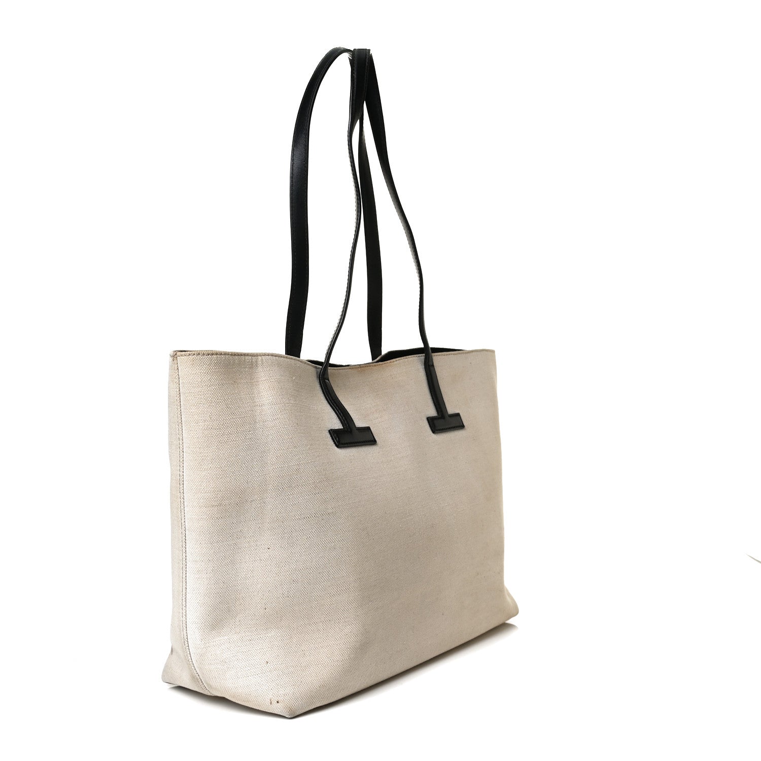 Tom Ford Canvas Calfskin T Tote Beige 3 of 19