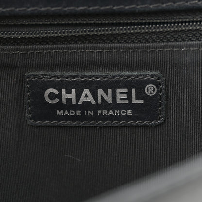 Chanel Calfskin Quilted Medium Top Handle Boy Flap Black 6 of 10