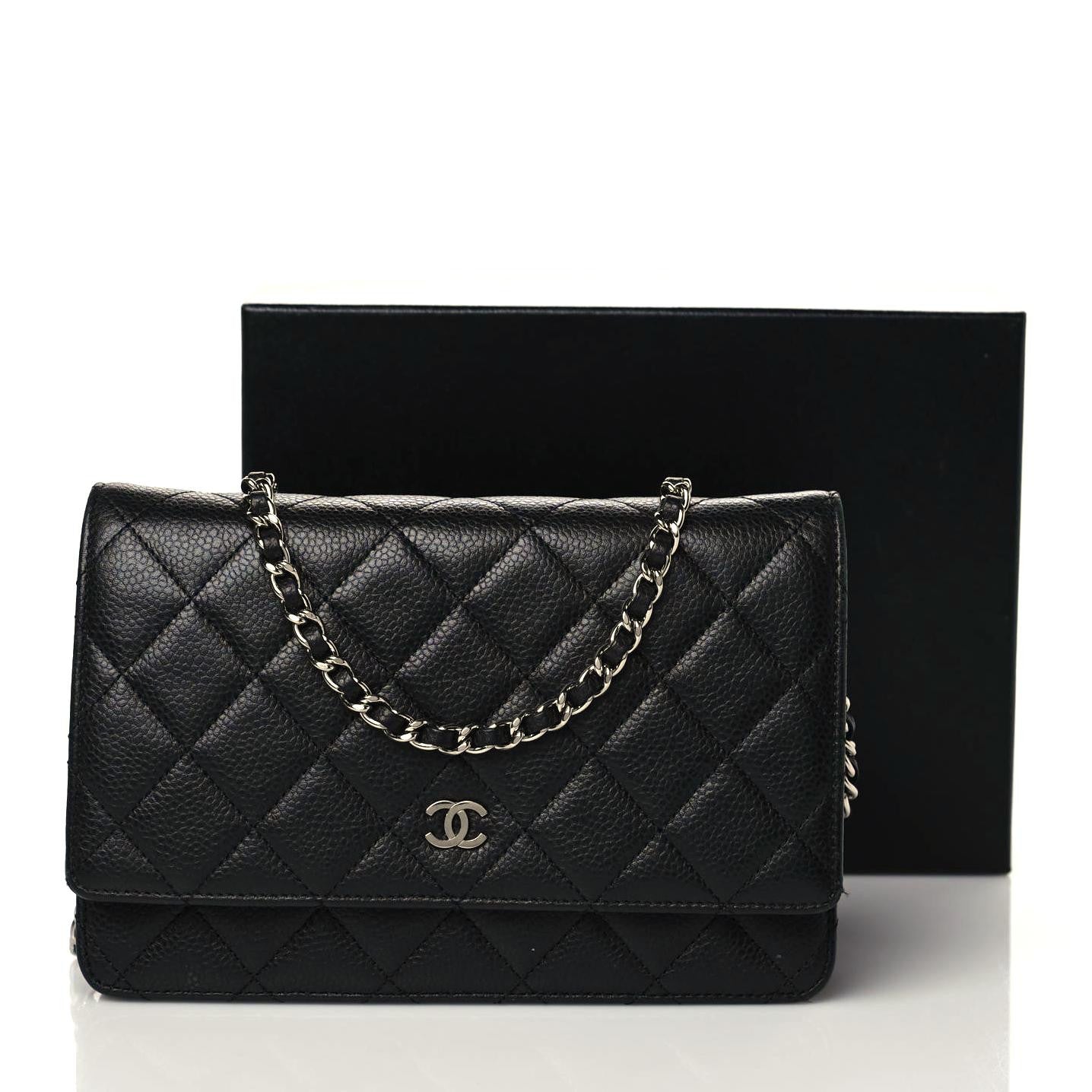 Chanel Caviar Quilted Wallet On Chain WOC Black 12 of 12