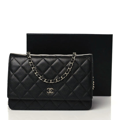 Chanel Caviar Quilted Wallet On Chain WOC Black 12 of 12