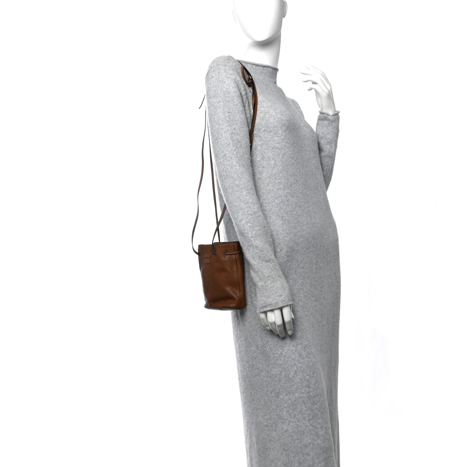 Miu Miu Nappa Mini Bag Oak 2 of 10