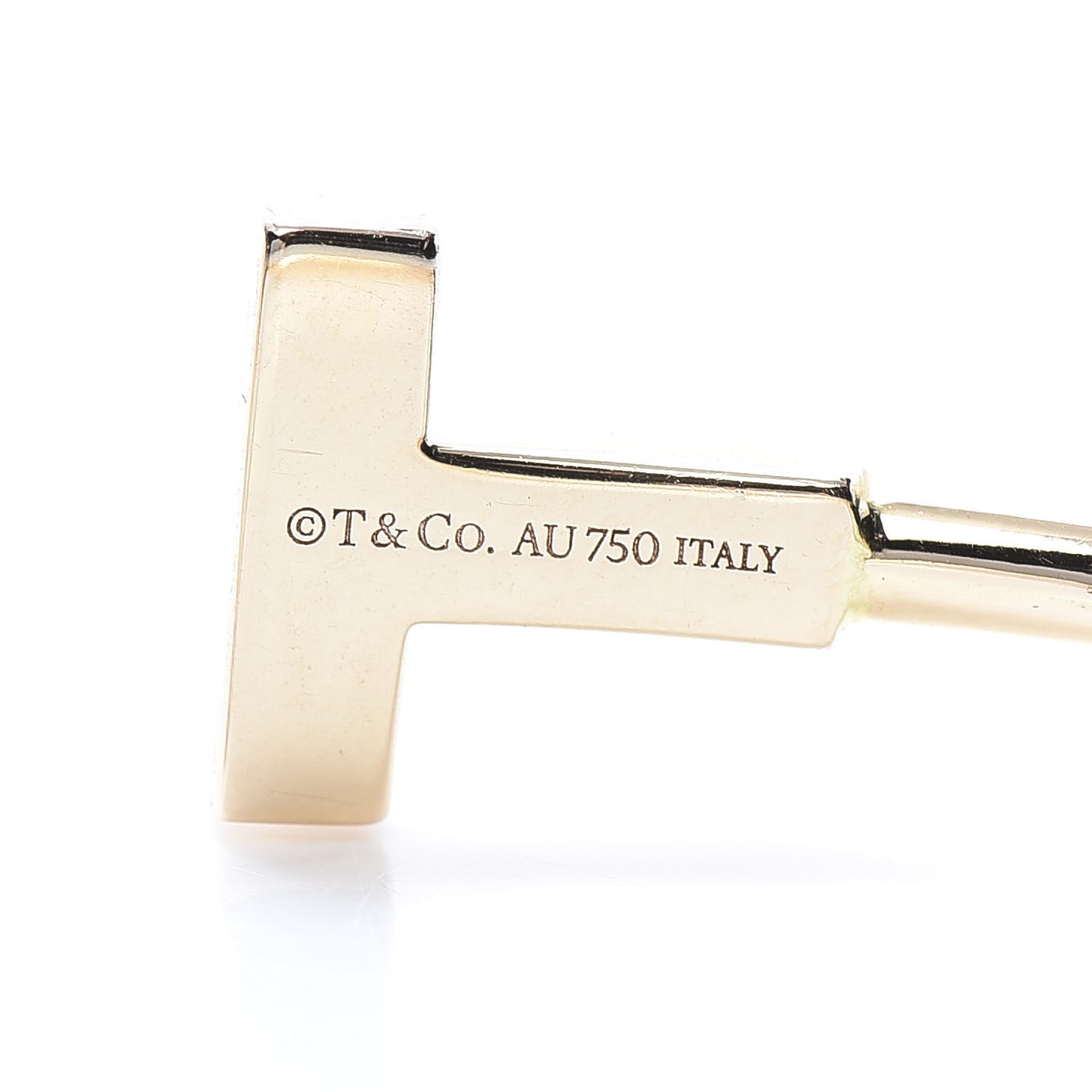 18K Yellow Gold Diamond T Wire Bracelet