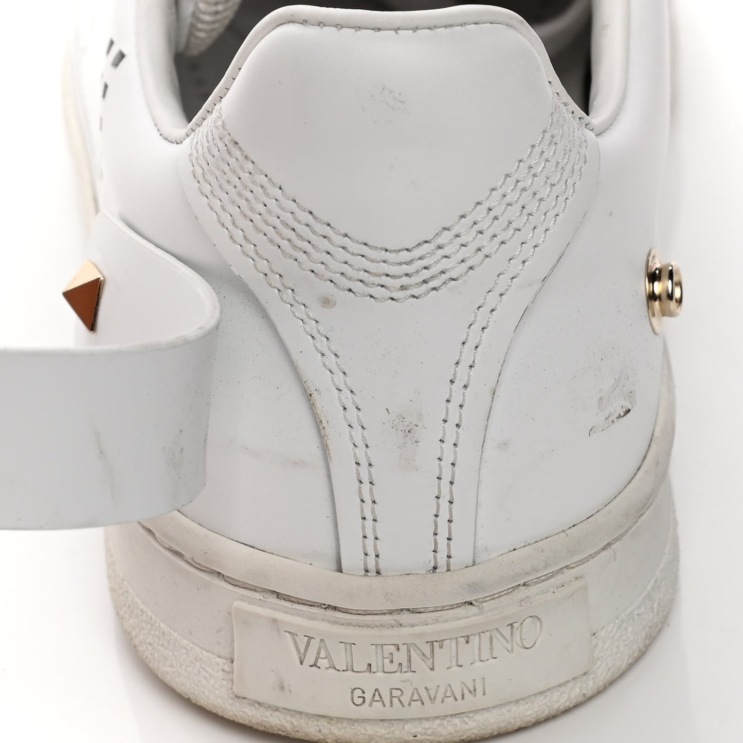 Calfskin Womens Backnet Sneakers 37.5 White