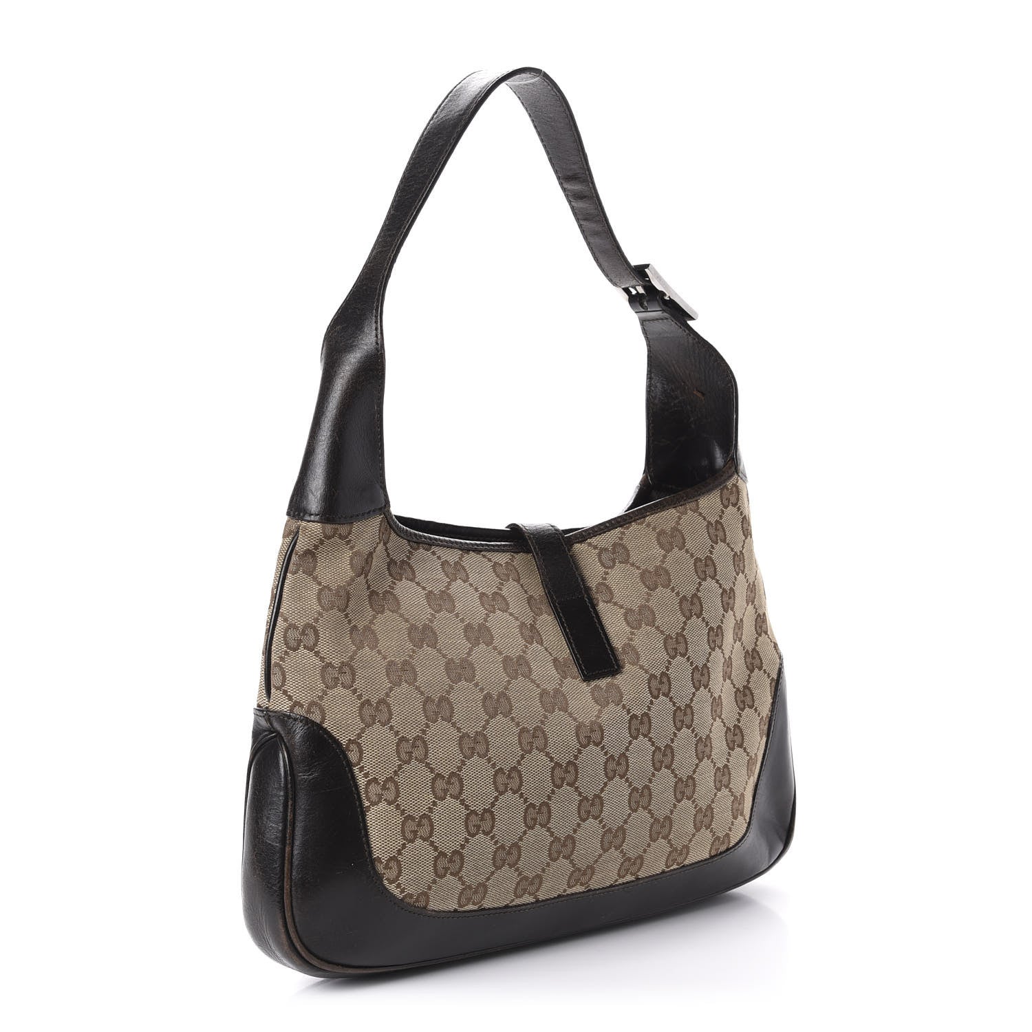 Gucci Monogram Web Jackie O Hobo Dark Brown 3 of 14