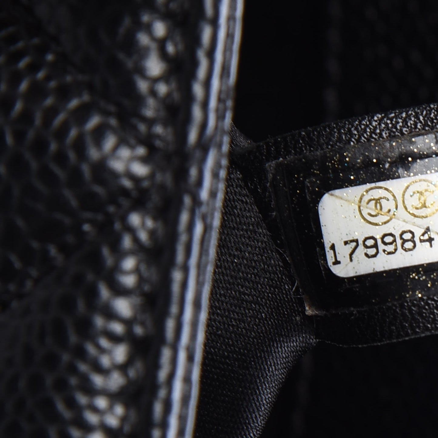 Caviar Quilted Grand Shopping Tote GST Black