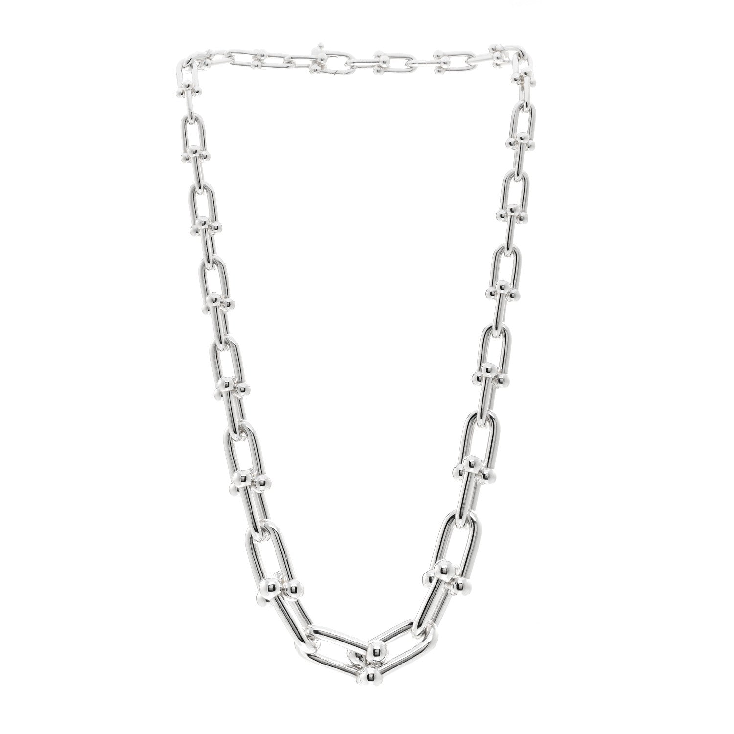 Tiffany Sterling Silver HardWear Graduated Link Necklace 3 of 4