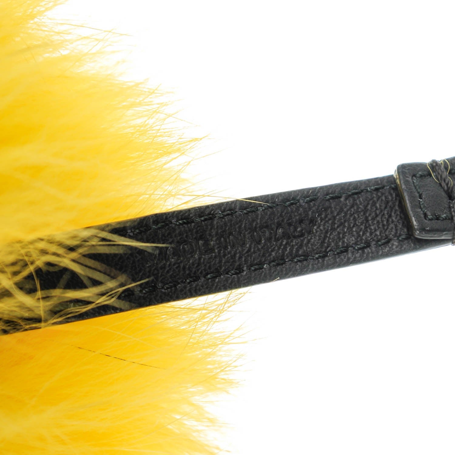 Fendi Fox Fur Smiley Bag Charm Yellow 3 of 5