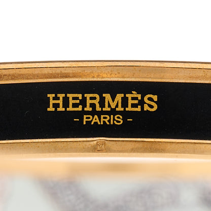 Hermes Enamel Printed Narrow Cavald'Or Bracelet 70 Romantique 3 of 4