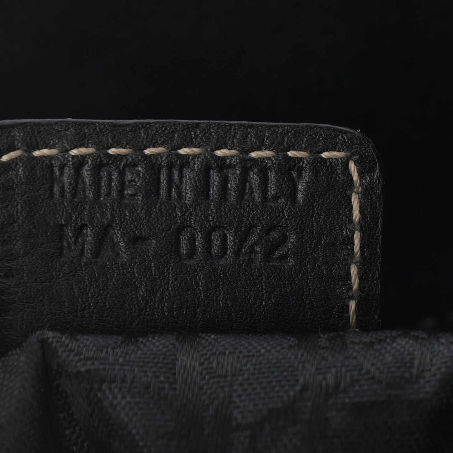 Grained Calfskin Double Saddle Bag Black